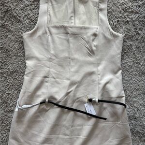 Abercrombie & Fitch Cream Midi Dress
